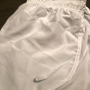 White Nike Running Shorts